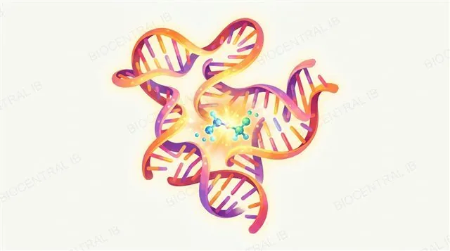 A folded RNA molecule acting as a ribozyme, catalyzing a chemical reaction