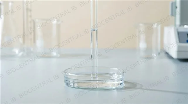 Water rising up a narrow glass tube above the surrounding water level — capillary action